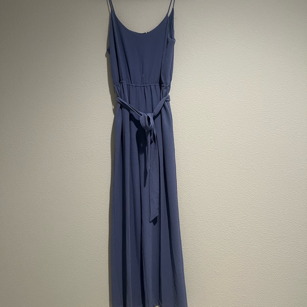 Blue Sleeveless Spaghetti Strap Jumpsuit